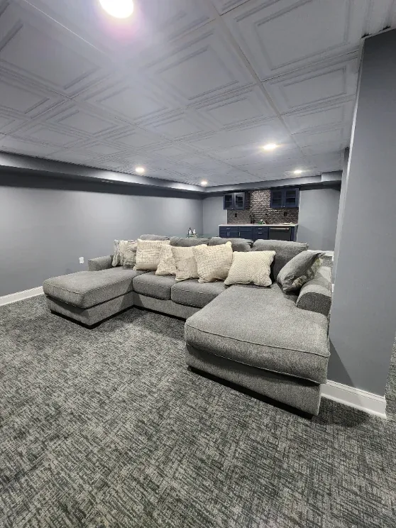 Basement remodel photo