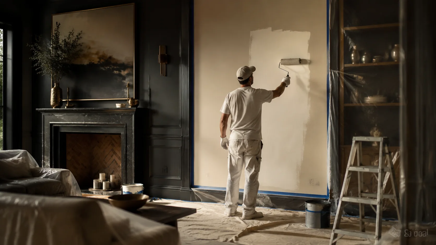 Drop a painted interior photo